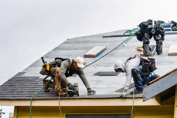 Professional Flat Roof Repair technician working in Derby, CT